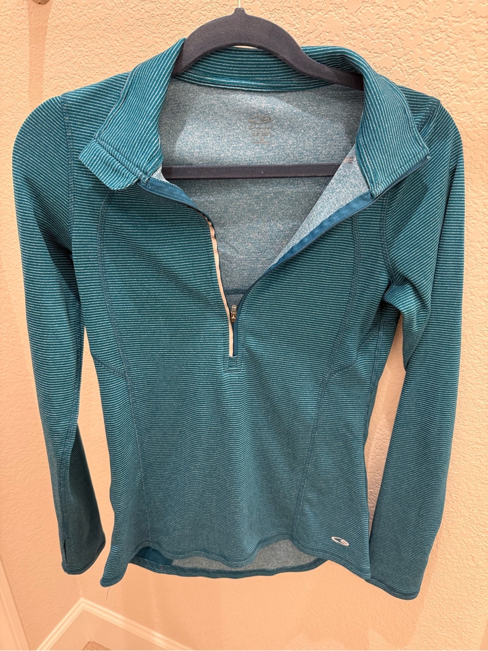 Champion Women's Teal Quarter-Zip Active Top